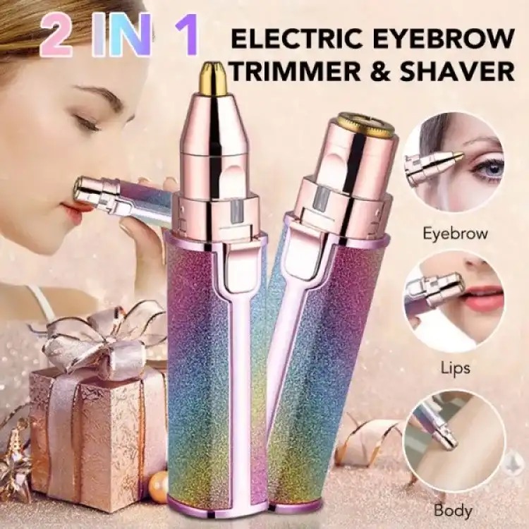 2-in-1 Lady Shaver Flawless Eyebrow Trimmer